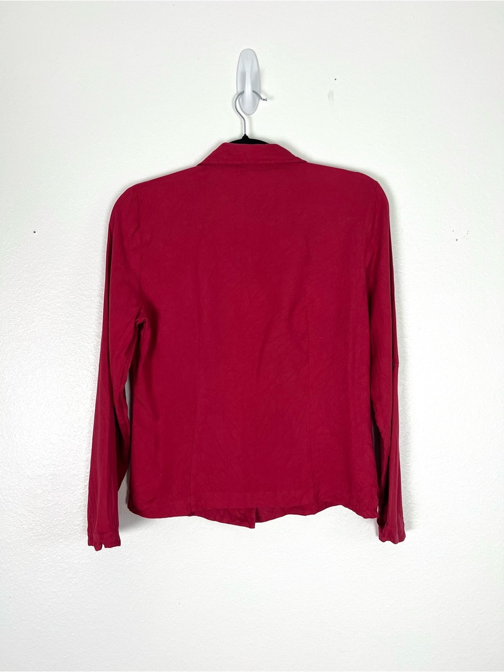 Allison Taylor Raspberry Red Button-Front Shirt - Picture 5 of 6
